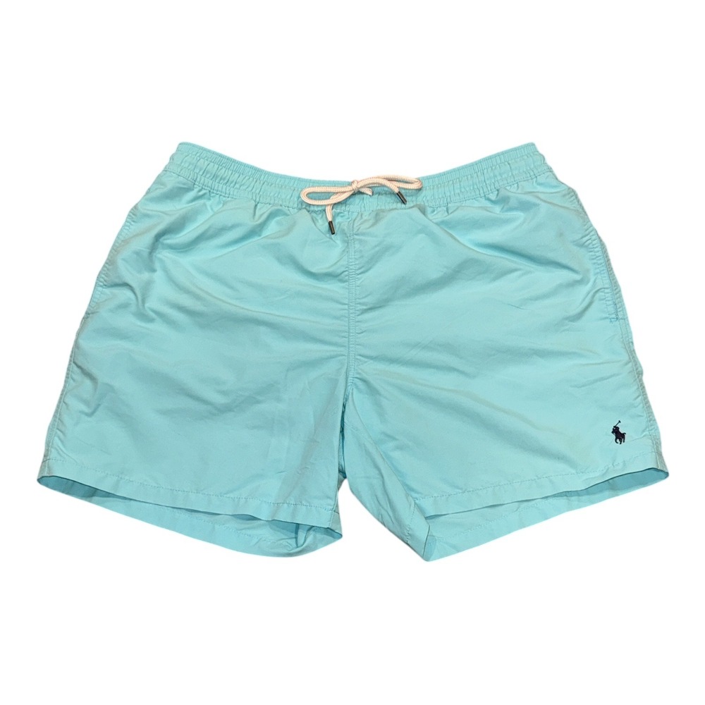Polo Ralph Lauren Mens XL Blue Mesh Lined Swim Trunks Shorts Pony Logo